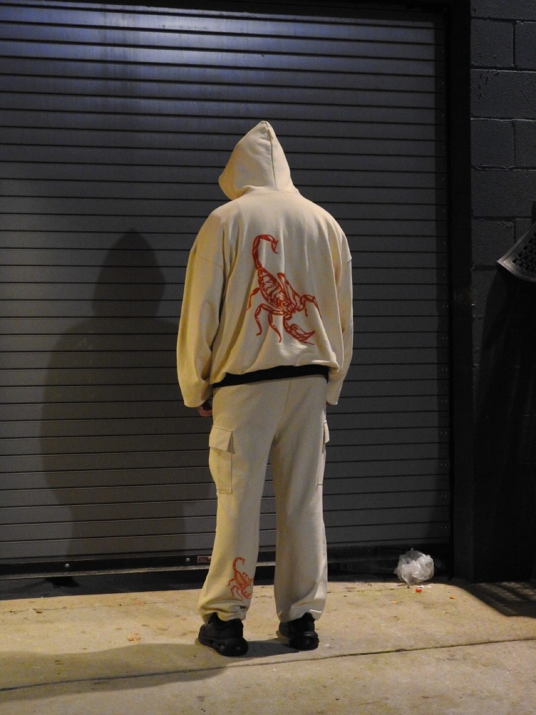 Cream Off The Grid Oversized Angel Hoodie