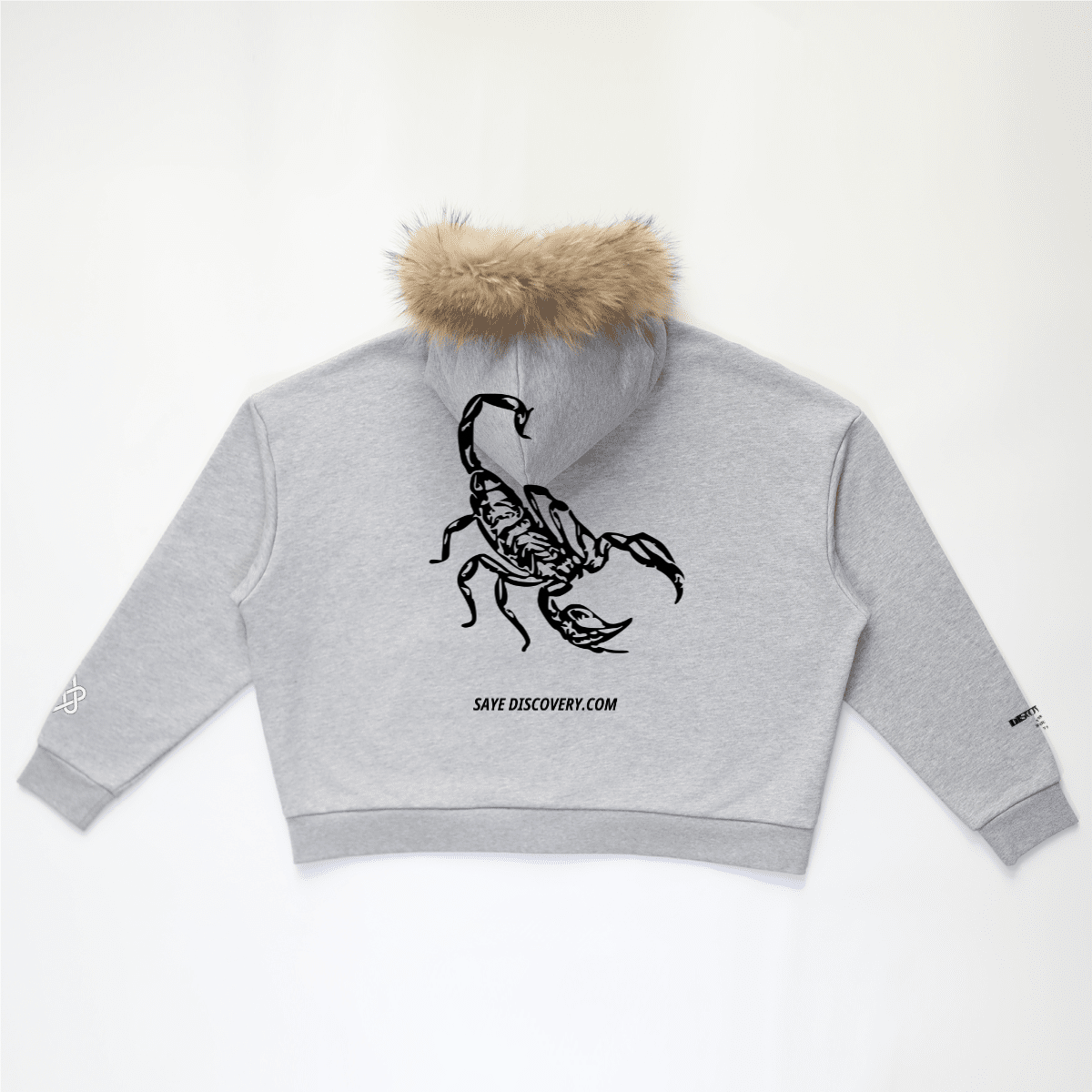 SAYE Fur-Trim Zip-Up Hoodie(400GSM)