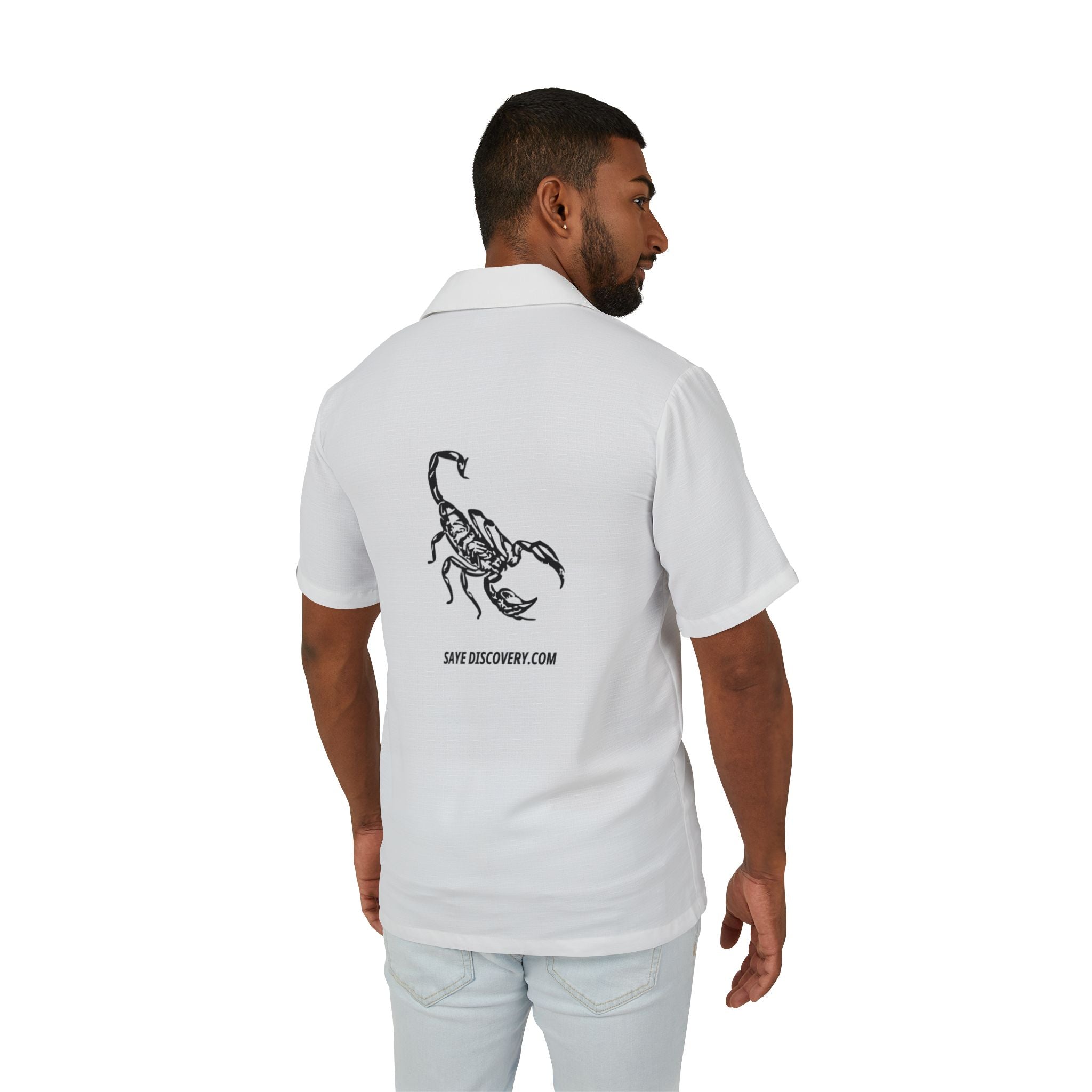 Men's Cover Girl Shirt with Scorpion Design
