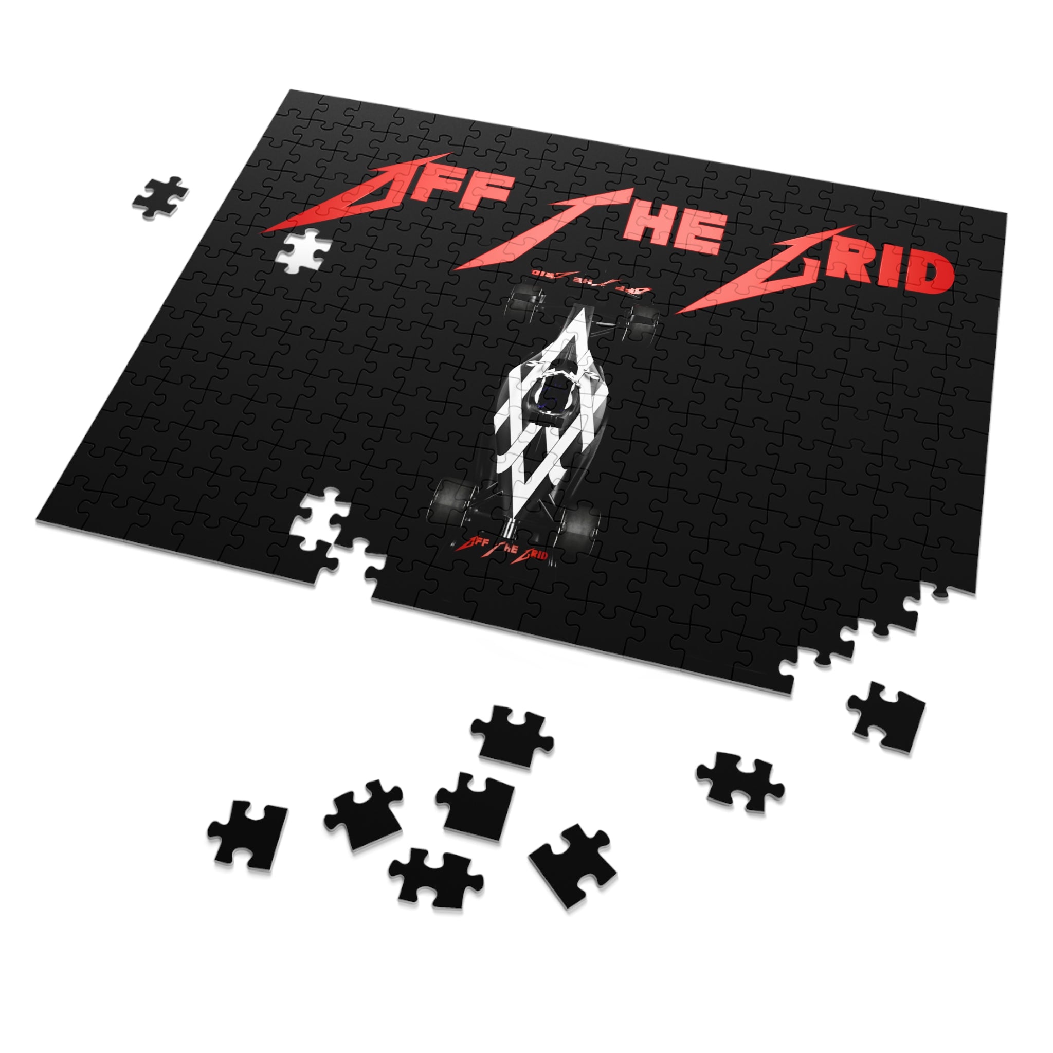 Racing Jigsaw Puzzle with Off the Grid Design