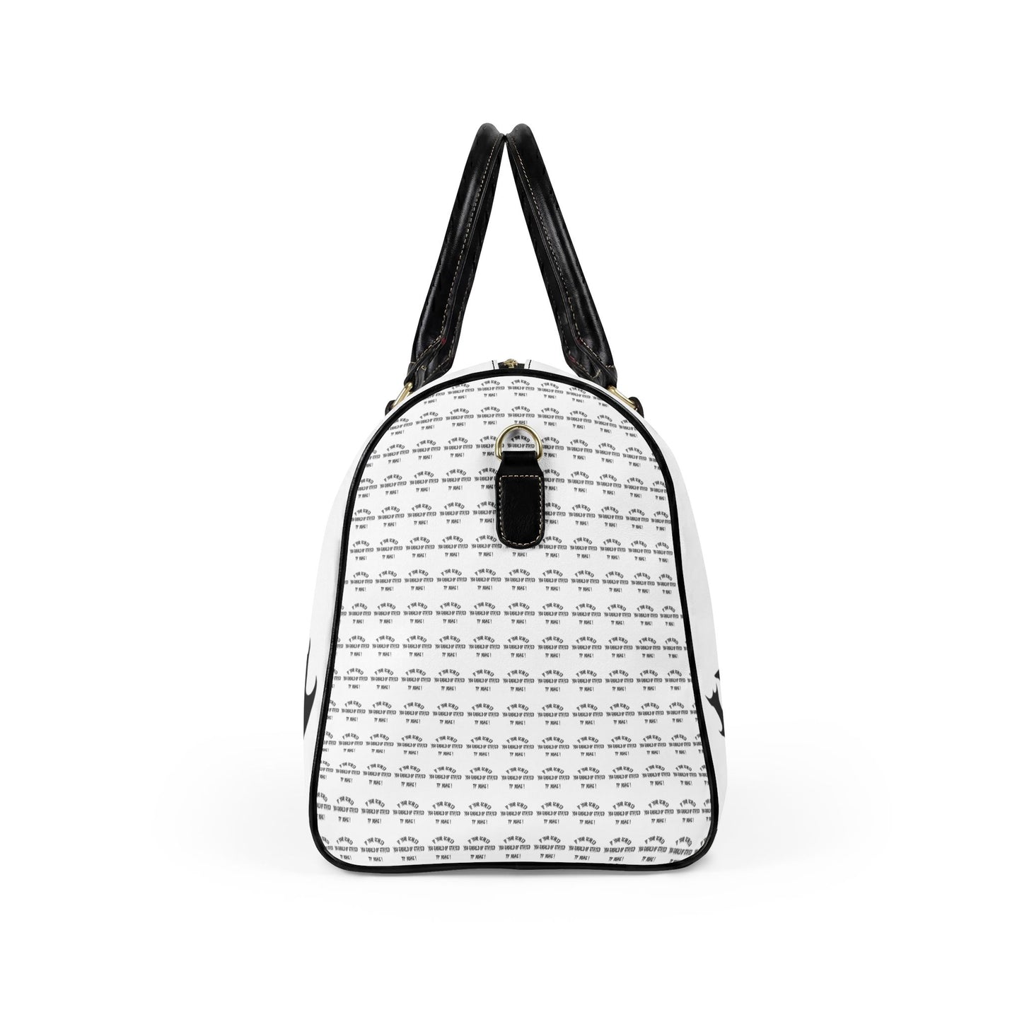 White Saye Leather Travel Bag Duffel
