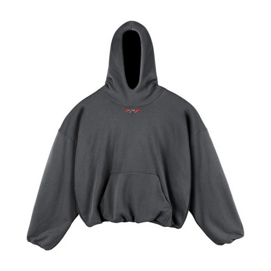Grey Off The Grid Oversized Angel Hoodie