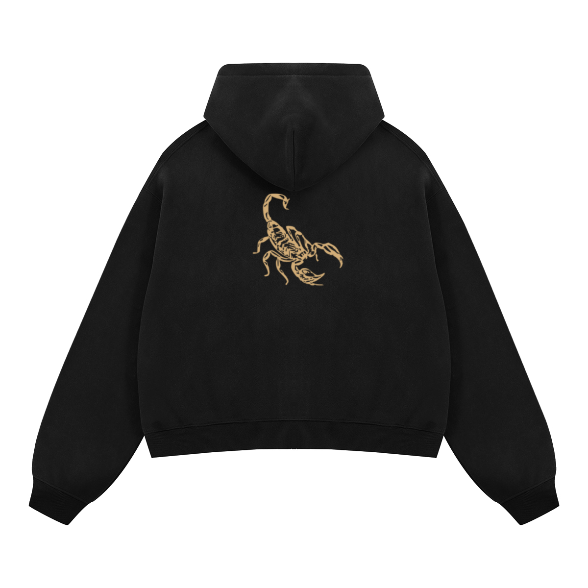 Unisex Boxy Cropped Fleece Zip-up Hoodie(380GSM)
