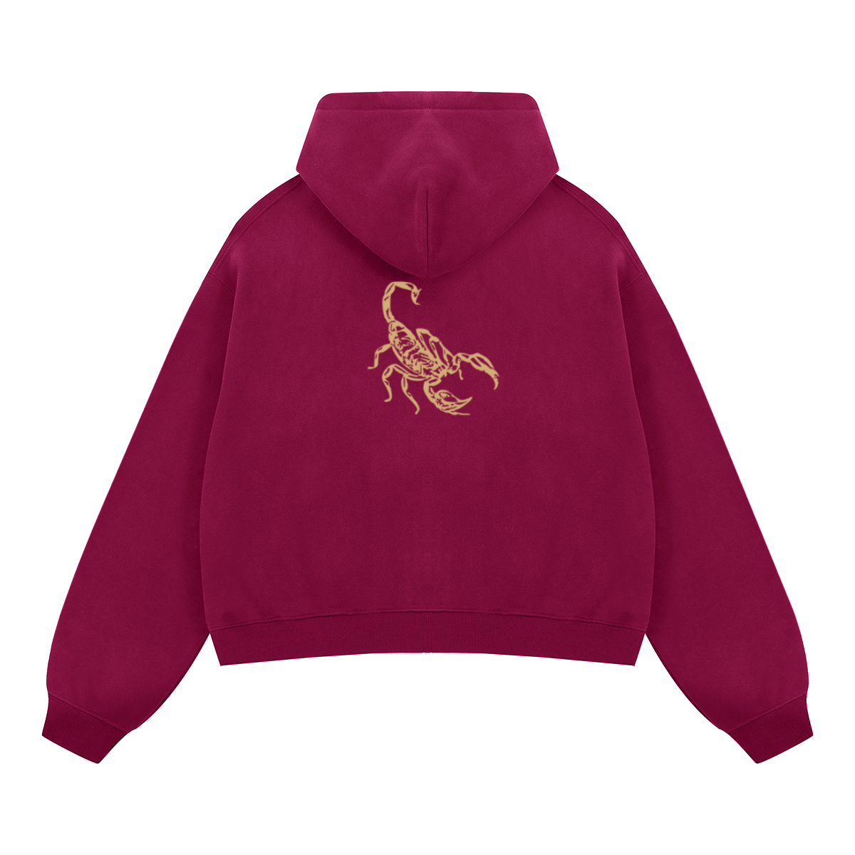 Unisex Boxy Cropped Fleece Zip-up Hoodie(380GSM)