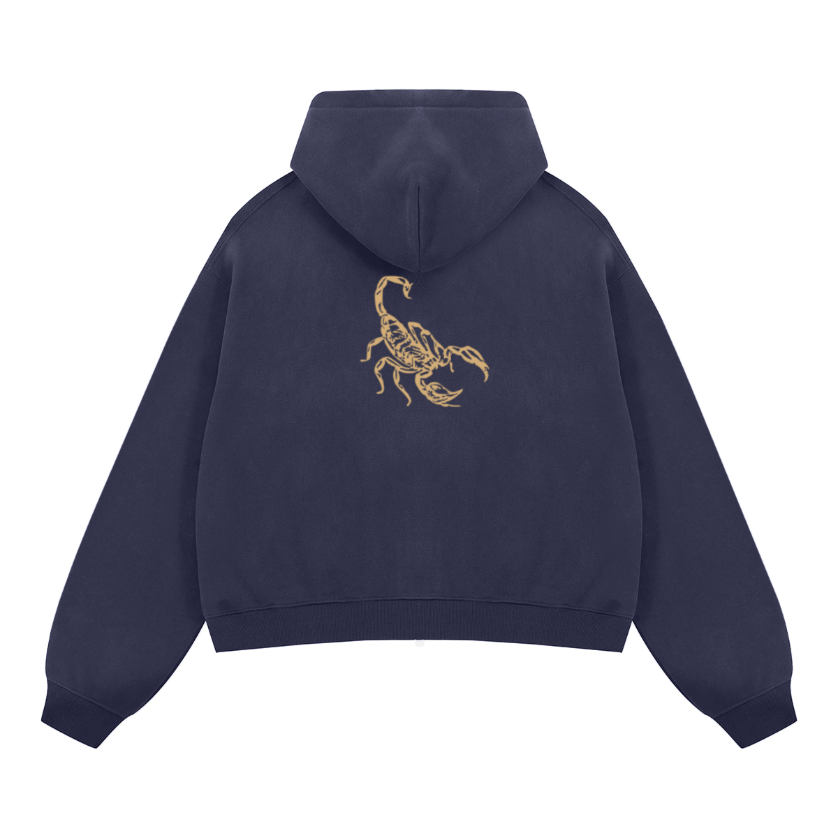 Unisex Boxy Cropped Fleece Zip-up Hoodie(380GSM)