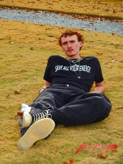 Unisex Double Waist Design Wide Leg Jeans