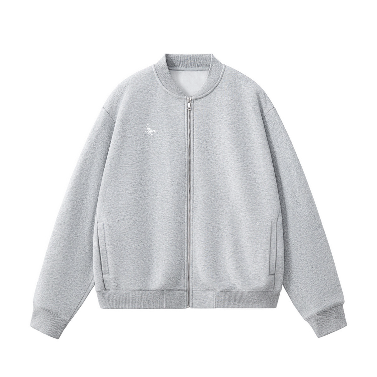 Unisex Fleece Zip-Up Baseball Jacket（360GSM）