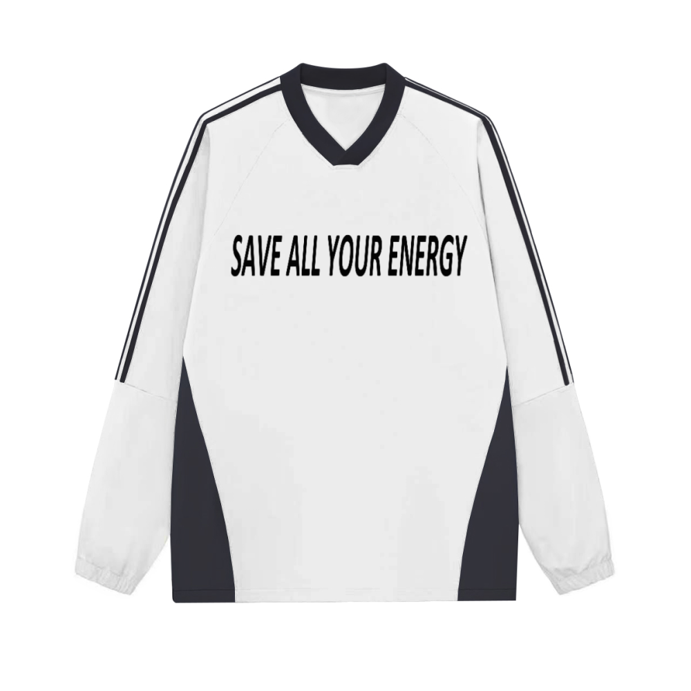 Colorblock V-neck Long Sleeve Shirt