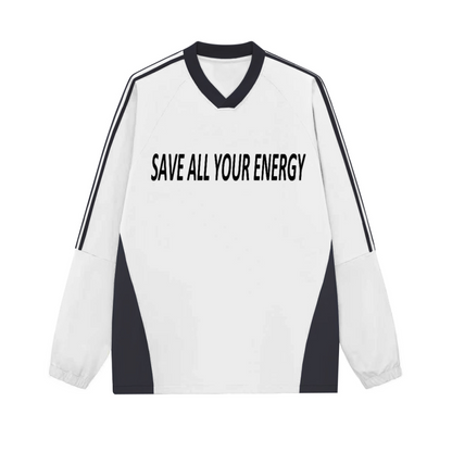 Colorblock V-neck Long Sleeve Shirt