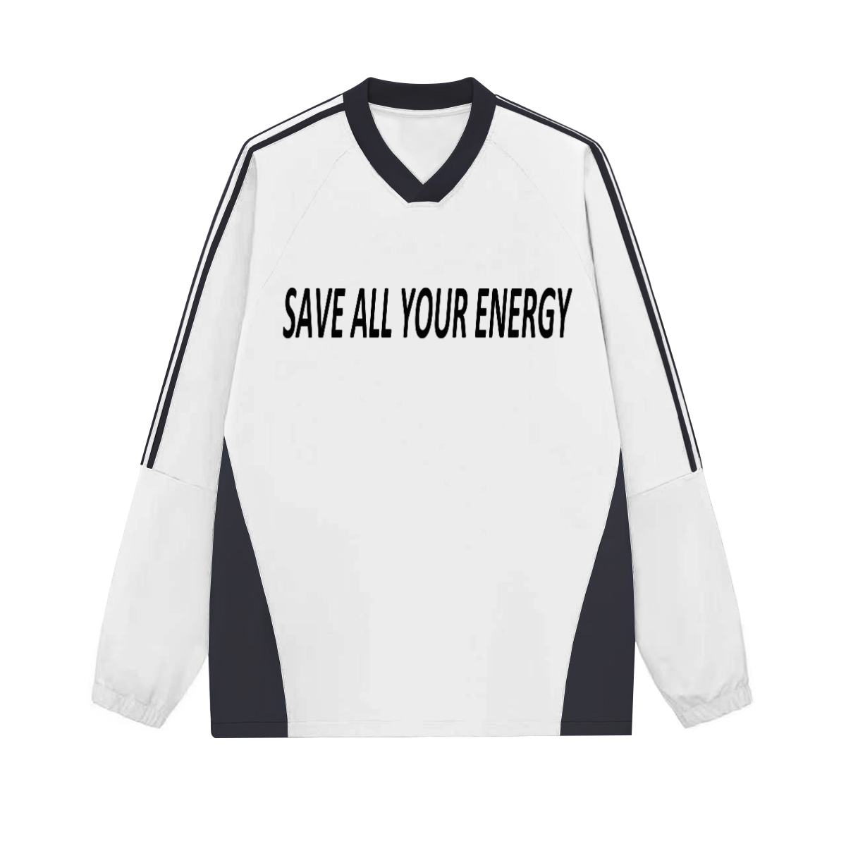 Colorblock V-neck Long Sleeve Shirt