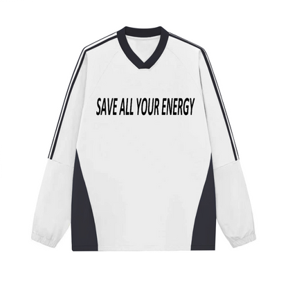 Colorblock V-neck Long Sleeve Shirt