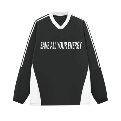 Colorblock V-neck Long Sleeve Shirt