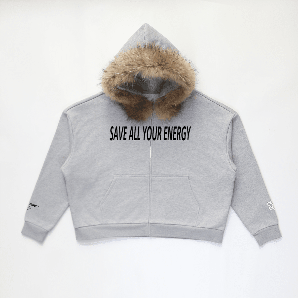 SAYE Fur-Trim Zip-Up Hoodie（400GSM）