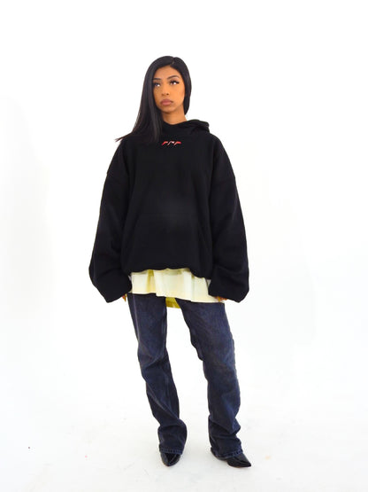 Sudadera con capucha de ángel de gran tamaño 