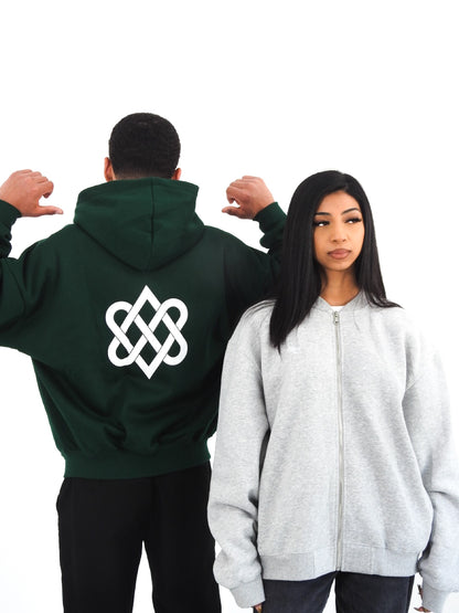Scorpion Cropped Fleece Zip-Up Hoodie (380GSM)