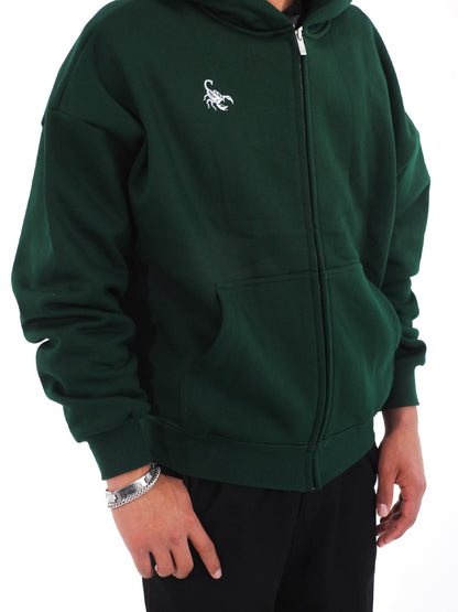 Unisex Boxy Cropped Fleece Zip-up Hoodie(380GSM)