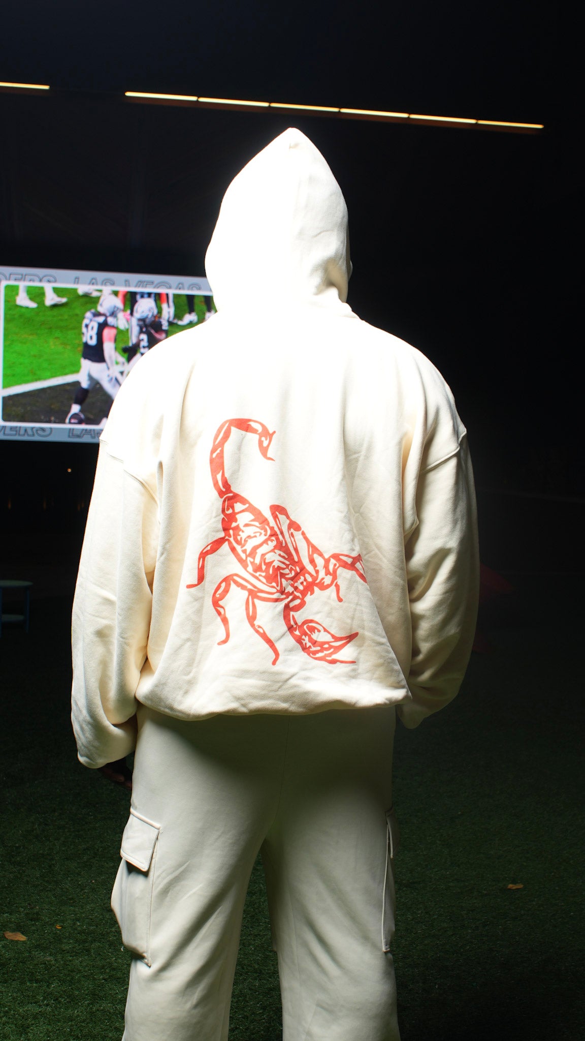 Sudadera con capucha de ángel de gran tamaño 