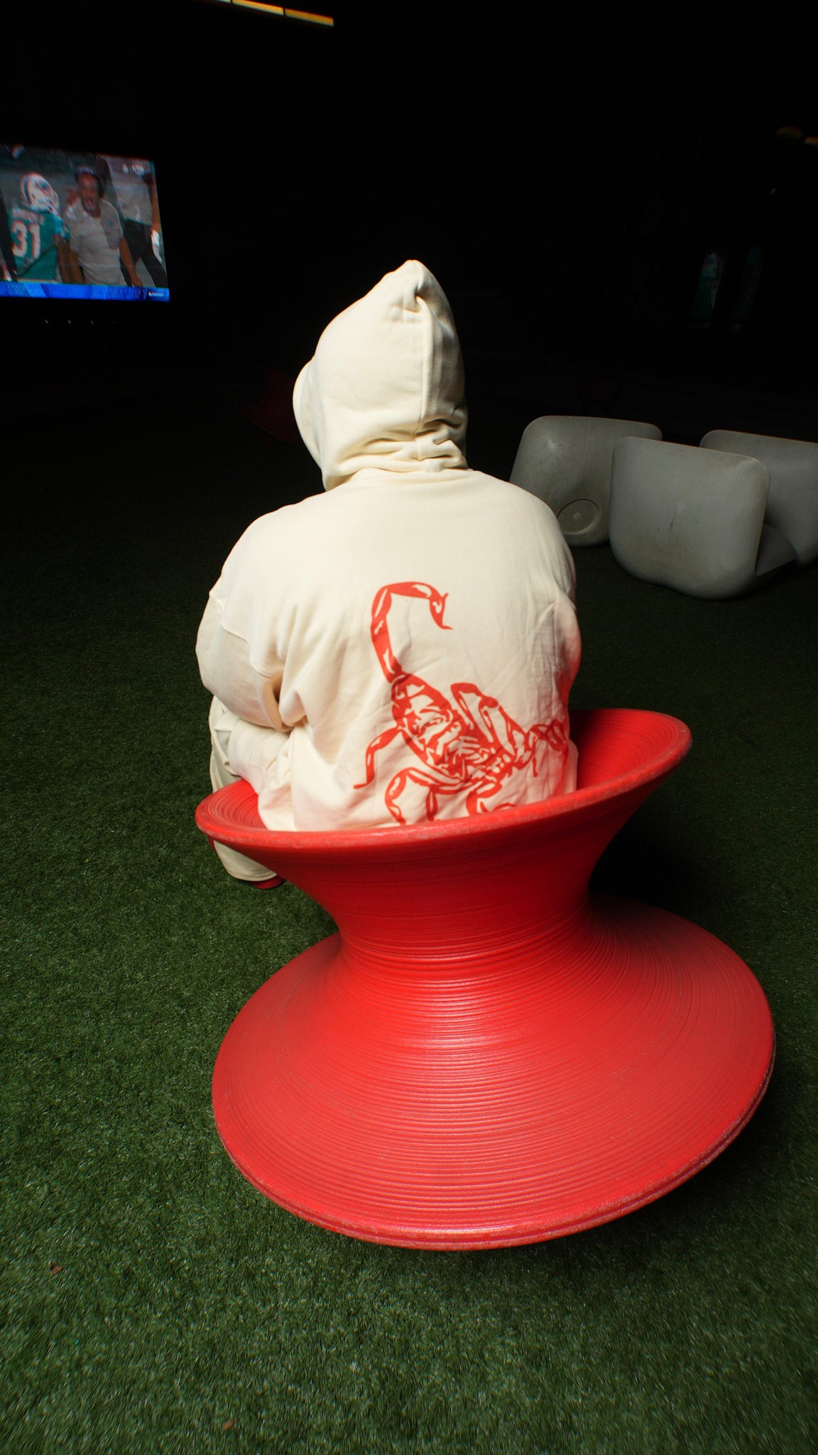 Sudadera con capucha de ángel de gran tamaño 