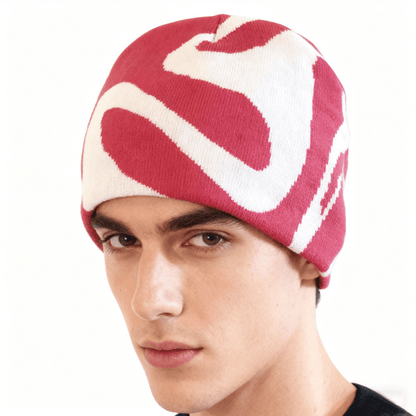 Pink Unisex Quirky Fashion Pullover Knit Hat