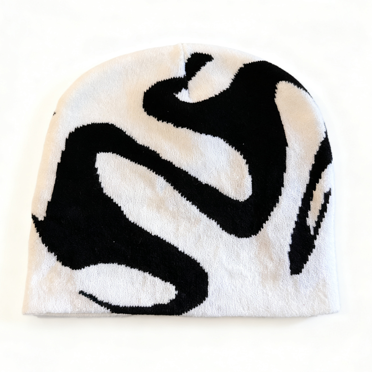 White Unisex Quirky Fashion Pullover Knit Hat