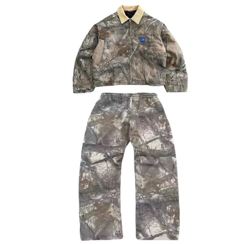 Camouflage Graphics Oversized Sweatpants